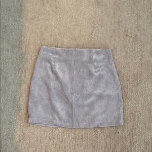 Lulu's Light Gray Corduroy Mini Skirt